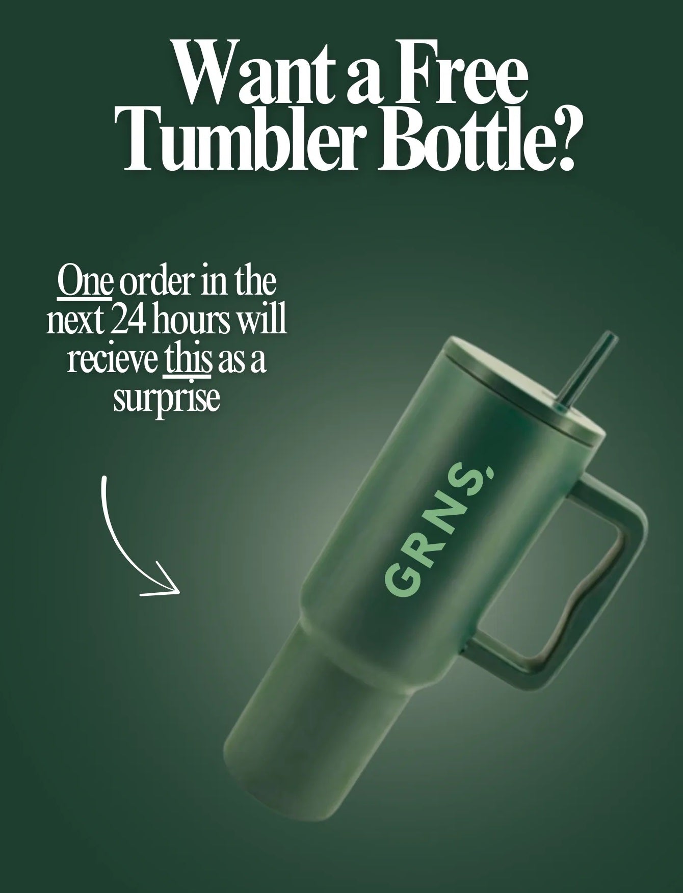 Free tumbler bottle