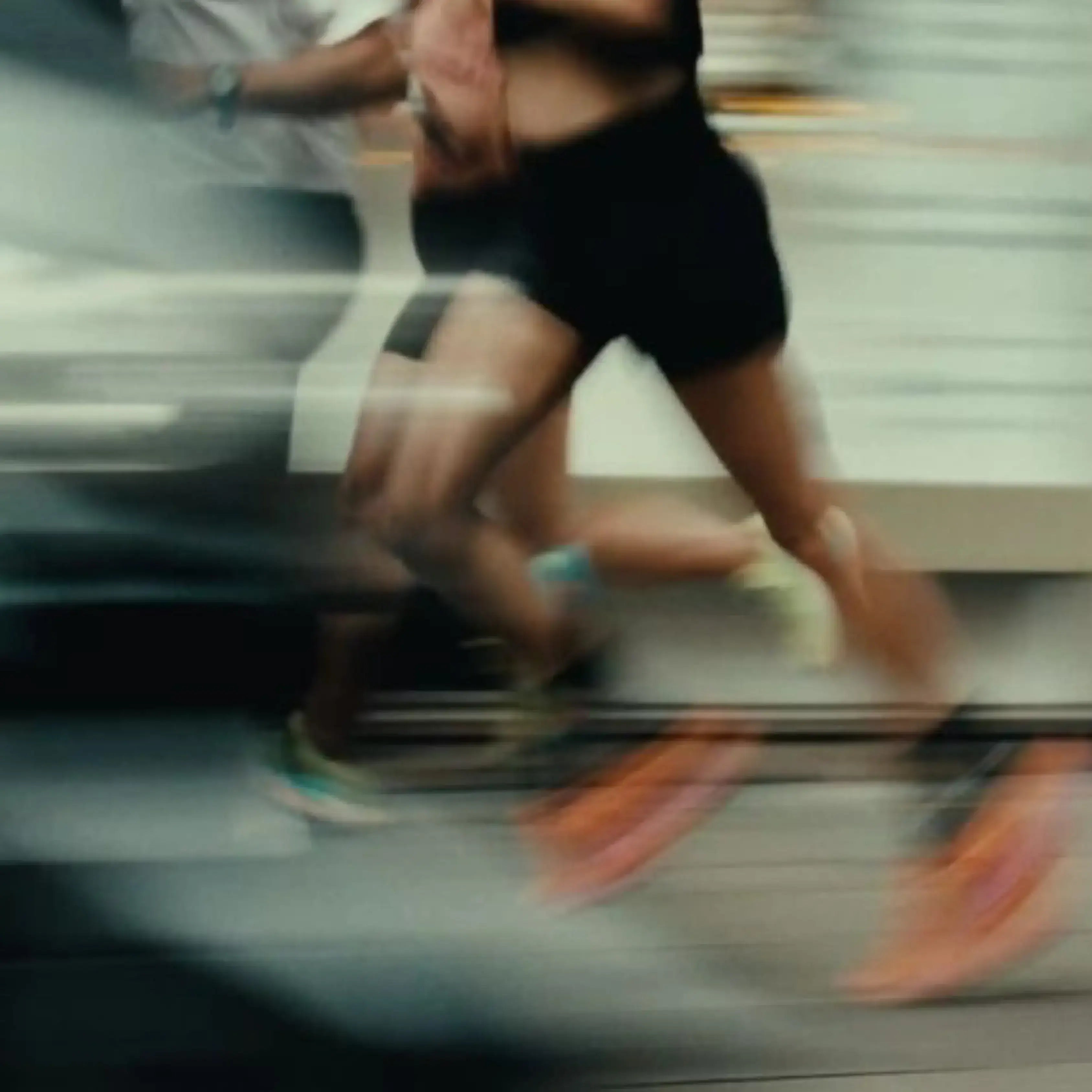 An action shot of someone running