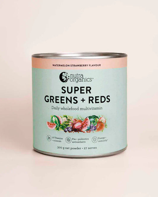 GRNS vs Nutra Organics Super Greens + Reds