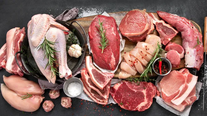 Photo of various meats representing the carnivore diet